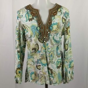 Cynthia Rowley Size Small Floral Boho Blouse